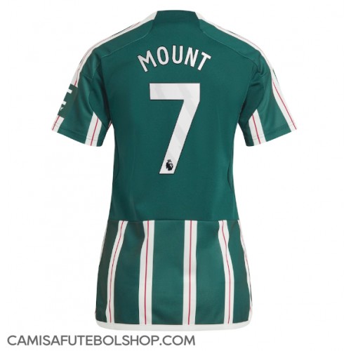 Camisa de time de futebol Manchester United Mason Mount #7 Replicas 2º Equipamento Feminina 2023-24 Manga Curta
